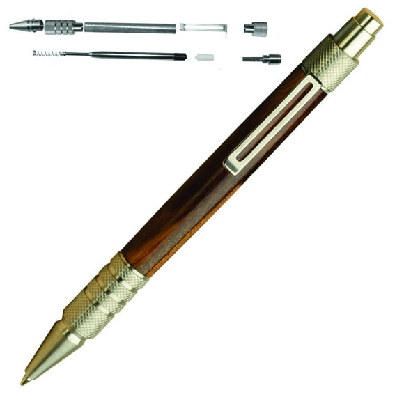 Penn State Industries PKEDCDST DuraClick EDC Click Ballpoint Pen Kit Woodturning Project (1, Stainless Steel)