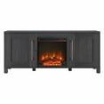 thumbnail image 5 of Evelyn&Zoe Chabot Rectangular TV Stand with Log Fireplace for TV's up to 65", Black Grain, 5 of 12