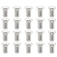 thumbnail image 1 of Silver Durable Iron Clips with Plastic Inserts for Clothes 20mm Ring 32mm Length 20pcs, 1 of 8