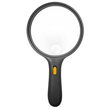 held hand lighted magnifier magnifying glass light illuminated magnify round walmart