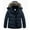 Navy, variant on GGleaf Women's Plus Size Hooded Warm Winter Coat Quilted Thicken Puffer Jacket with Removable Hood khaki 4X