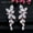 type 3, variant on Elegant Rose Gold Plated 3D Flower Leaf Cubic Zirconia Women Dangle Drop Earring