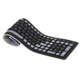 thumbnail image 4 of HLONK 2.4G 107 Key USB Wireless Keyboard Supports PC + OS Flexible Foldable Silicone Waterproof without Battery (Black), 4 of 8