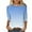 Sky Blue, variant on Uaswgudfs Tees for Women Trendy Fashion Round-Neck Half Sleeves T Shirt Gradient Color Casual Loose Basic Tops