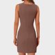 thumbnail image 4 of Karight Women's Formal Shirt Dresses Summer Business Sleeveless Button Down Short Dress Elegant Work Office Outfits, 4 of 7
