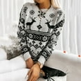 thumbnail image 3 of Suéter de manga larga con estampado de copo de nieve para la familia, jerséis de cuello redondo, Tops de punto, Atuendo para padres e hijos, Tops de invierno, 3 of 4