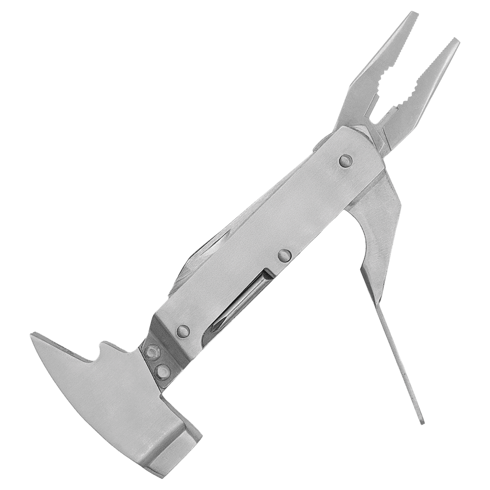 Zenport 12008 10-Function Pliers Multi-Tool with Carrying Case, Silver