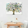 thumbnail image 2 of Butterfly Pictures Wall Art Large Tree of Life Painting on Canvas  Colorful Butterflies Prints Artwork for Living Room Bedroom Decor  16*12inch/20*16inch, 2 of 6