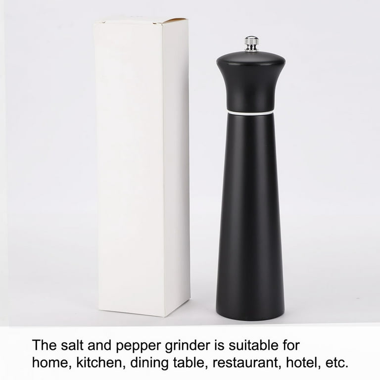 High Quality Kitchen Black White Wooden Salt and Pepper Mill Hand