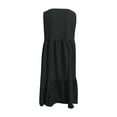 thumbnail image 3 of QLEICOM Women's Dress Deep V-Neck Sleeveless Large Bow Ruffle Mini Swing Dress Party Club Mini Bodycon Dress Tank Dress Black M, US Size: 6, 3 of 5