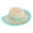 Natural/Aqua, variant on Toyo Braid Sun Hat with Ponytail Opening in Back (Women)