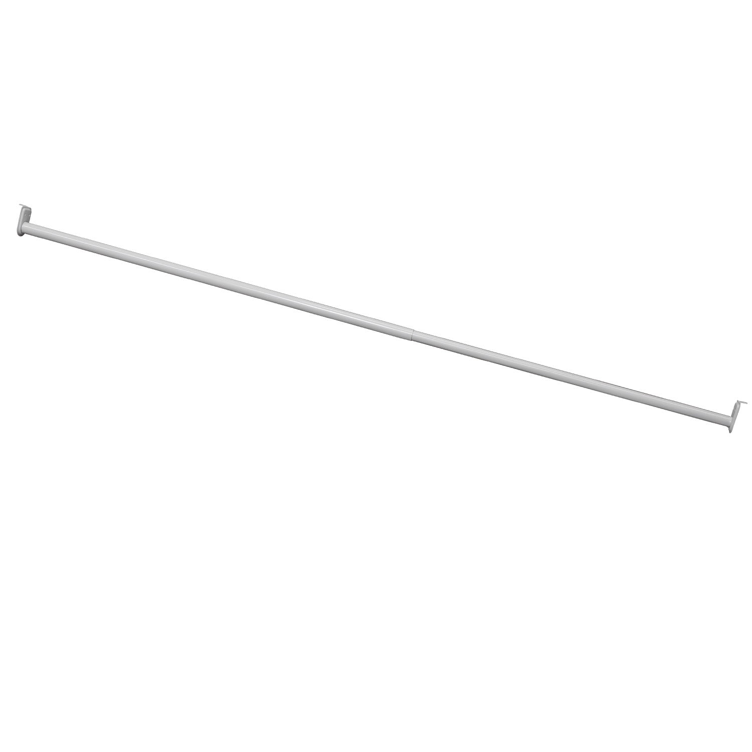 Design House Adjustable Closet Rod in White 72 Inch to 120 Inch