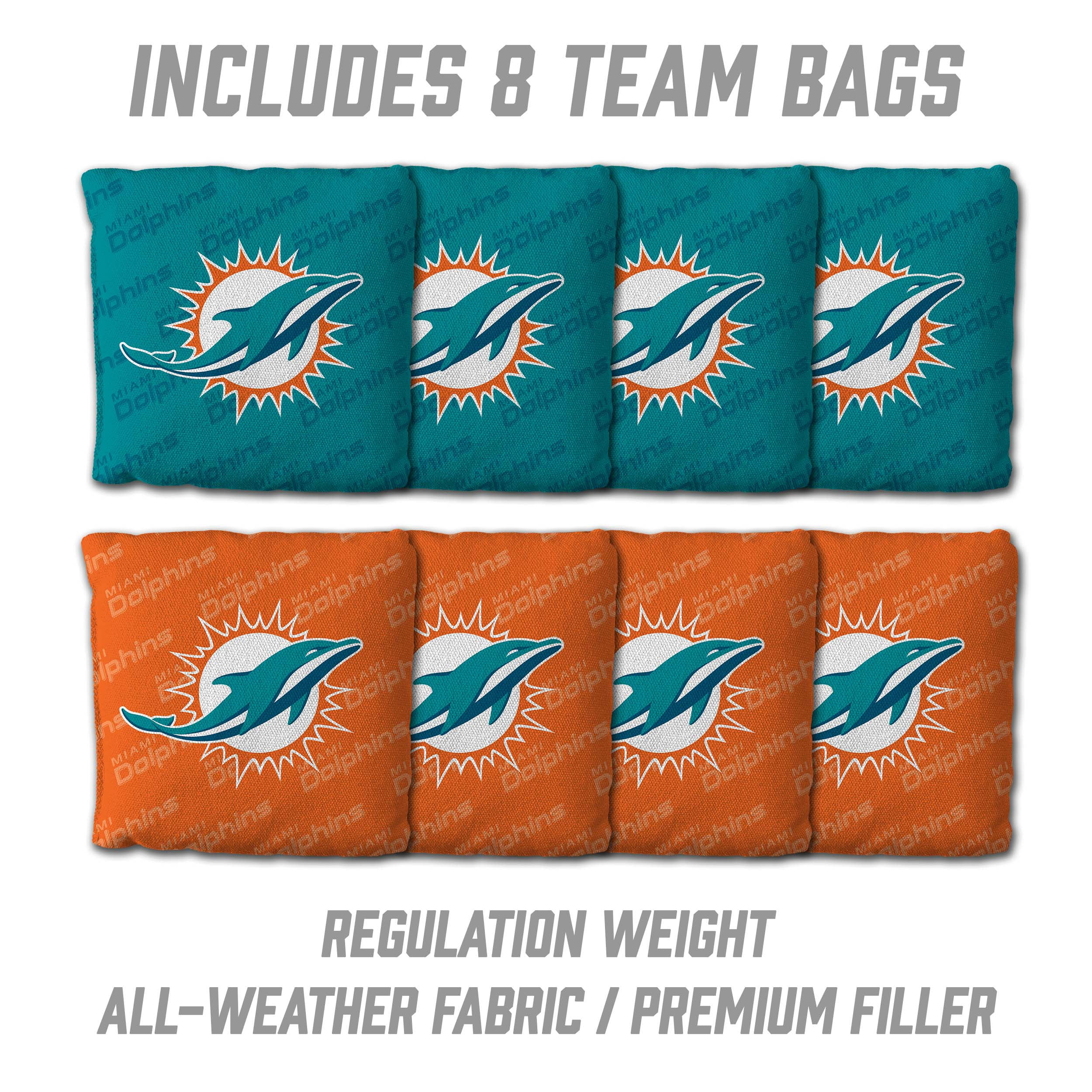 YouTheFan NFL Miami Dolphins 2x4 Slogan Series Cornhole