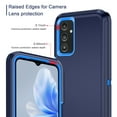 thumbnail image 3 of I-HONVA For Samsung Galaxy A14 Case,3-Layer Military Grade Drop Protection Anti-Slip Bumper Rugged Shockproof Dustproof Protection 6.6 inch Phone Case,Deep Blue, 3 of 7