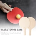 thumbnail image 2 of Dosaele DIY Table Tennis Racket 2 Pcs Paddle Toy Game Prop Toys Ball Rackets Wooden Student Child, 2 of 6