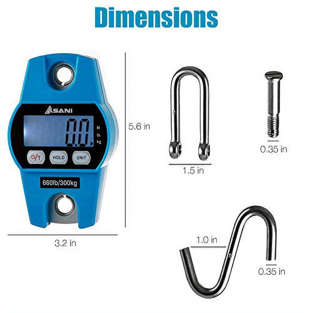 Hanging Weight Scale Industrial Heavy Duty for Farm, Hunting, Bow Draw  Weight, Big Fish & Hoyer