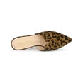 thumbnail image 4 of BLISSFUL STEP Women's Pointed Toe Flat V Shape Slides Mules Leopard (Size 8), 4 of 6