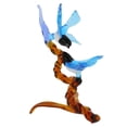 thumbnail image 3 of GlassOfVenice Murano Glass Birds on Golden Brown Branch - Blue, 3 of 5