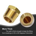 thumbnail image 4 of Boeray 2 piezas 1/2 pulgada NPT macho a 1/4 pulgada NPT hembra reductor tubo de latón manguera tubo reductor adaptador de buje de cabeza hexagonal convertir, 4 of 5