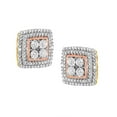 thumbnail image 3 of 10K Yellow, White, and Rose Gold Plated Sterling Silver Diamond Accent Earrings (I-J, I3), 3 of 7
