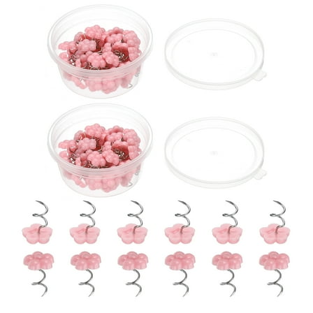 Uxcell 2 Set Upholstery Twist Headliner Bed Pins(Pink Plum Blossom, 0.63 x 0.55 Inch)