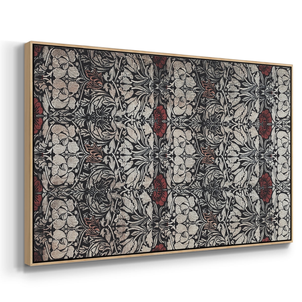 Vintage Abstract Print-XXII Framed in Natural Wood Wood Gallery Wrapped Canvas 27 in. x 41 in.
