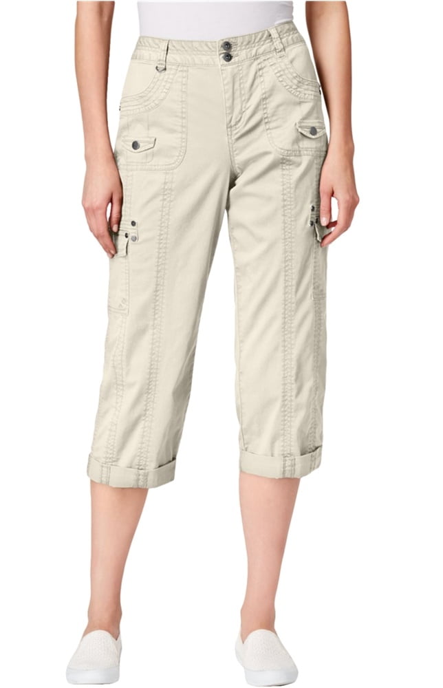 Style&co. Womens Capri Mid Rise Casual Cargo Pants