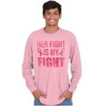 thumbnail image 5 of Breast Cancer Her Fight Pink Ribbon Women's Long Sleeve T Shirt Brisco Brands X, 5 of 6