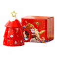 thumbnail image 1 of Taza de cerámica navideña, regalo festivo, gran capacidad, taza para la mañana de Navidad, taza de café con dibujos animados, cerámica festiva rojo, 1 of 8
