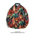 thumbnail image 3 of Camisa de manga larga con flores estilo vintage de Hong Kong para hombres y mujeres, informal, con protección solar, versátil, para parejas, 3 of 5