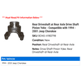 thumbnail image 2 of Rear Driveshaft at Rear Axle Drive Shaft Pinion Yoke - Compatible with 1994 - 2001 Jeep Cherokee 1995 1996 1997 1998 1999 2000, 2 of 2
