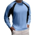 thumbnail image 2 of pstuiky manga larga para hombre, Camiseta de ejercicio Splice Colorr para hombre, ajustada, de alta resiliencia, con cuello redondo y manga larga Tops de hombre xl, 2 of 5