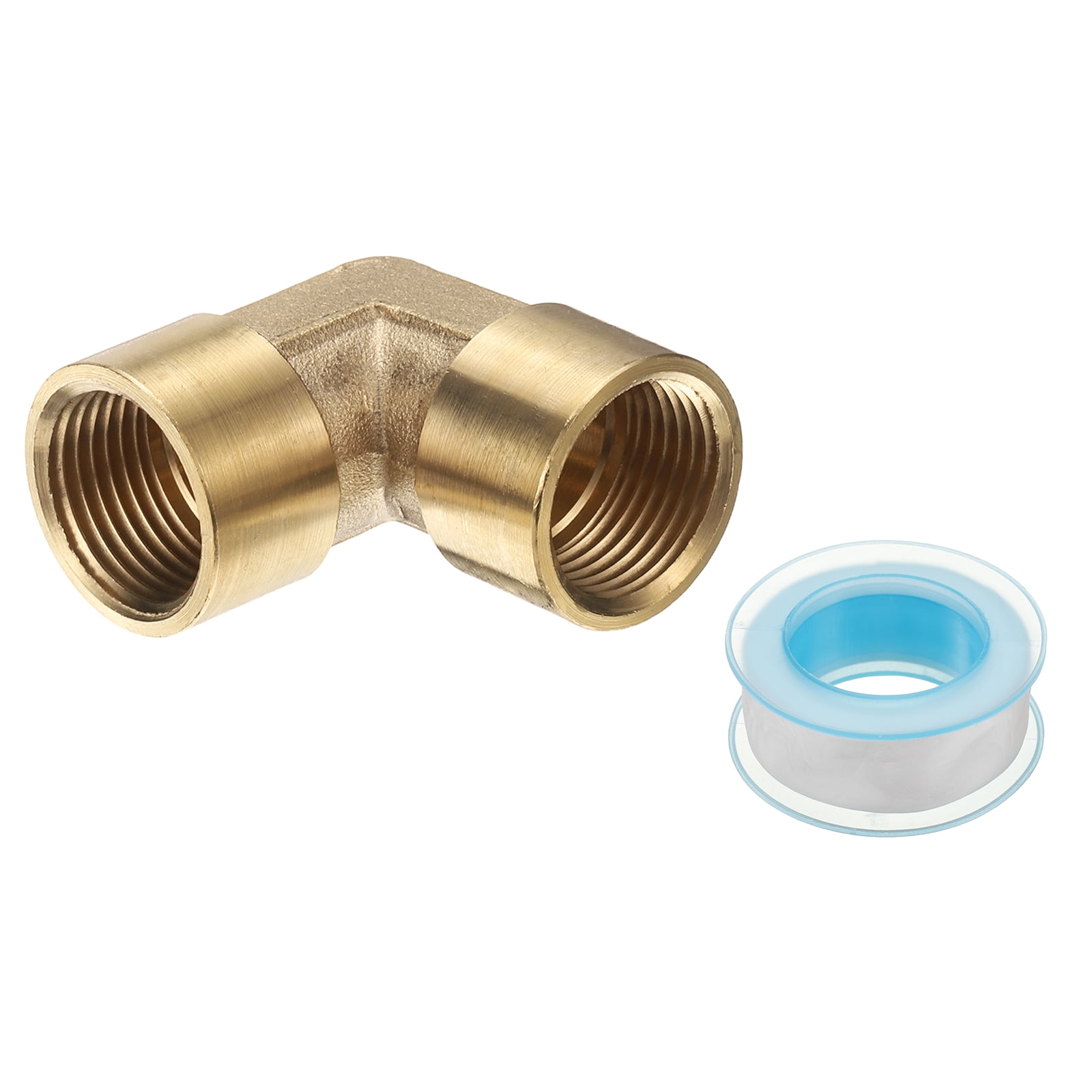 Female Thread Features Uxcell 90 Degree Elbow Brass Pipe Fitting, 3/8