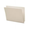 Reinforced End Tab Colored Folders Straight Tab, Letter Size, Gray, 100/Box