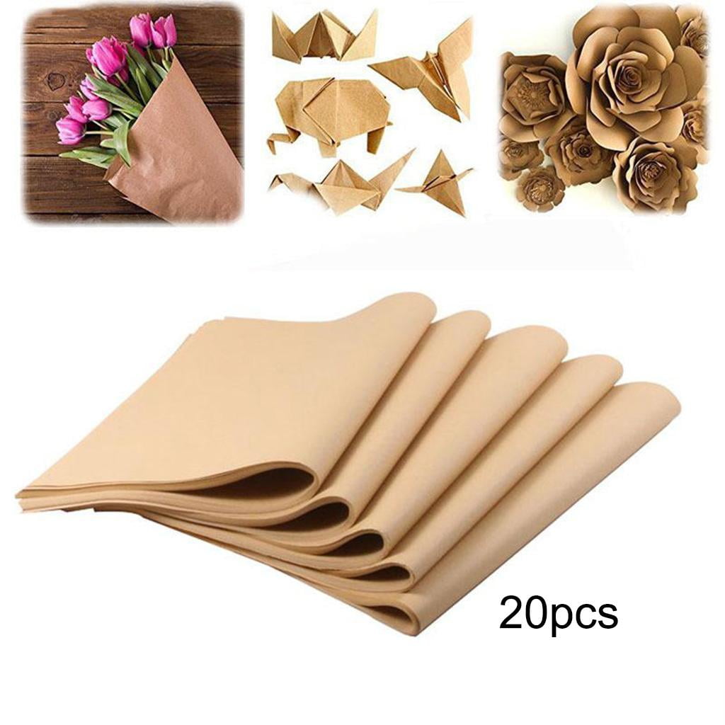 GUOOL Brown Kraft Gift Wrapping Paper Jumbo Sheets, for Gift Box Wrapping, , Postal, Packing, Shipping, Floor Covering, Parcel, Pieces 20 Pieces