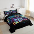 thumbnail image 3 of Castle Fairy Gradient Gamepads Queen Comforter Set,Galaxy Universe Bedding Comforter Set, 3 of 8