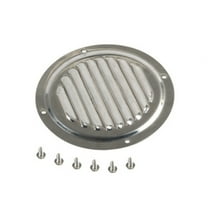 127mm Round Air Vent Panel Louver Stainless Steel Air Conditioner Outlet Grille Exhaust Vent for RV Yacht Boat Bathroom Office Kitchen Ventilation