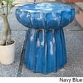 thumbnail image 2 of International Caravan Tasseled Drum Ceramic Garden Stool, 2 of 2
