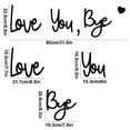 thumbnail image 2 of Love You Bye Wooden Script Sign Hallway Home Door, Love You Bye Sign Above Door Topper Wall Decor Wood Wall Hanging Sign Love and Warm Family Sign for Valentine's Decoration with Glue Point, 2 of 7
