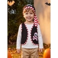 thumbnail image 6 of RUINIXCW Toddler Baby Boy Girl Halloween Pirate Costume Kids Pirate Captain Costume Infant Halloween Cosplay Outfit Vest Hat Set Role Play Clothes, 6 of 7