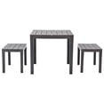 thumbnail image 5 of vidaXL Garden Table with 2 Benches Plastic Brown, 5 of 5