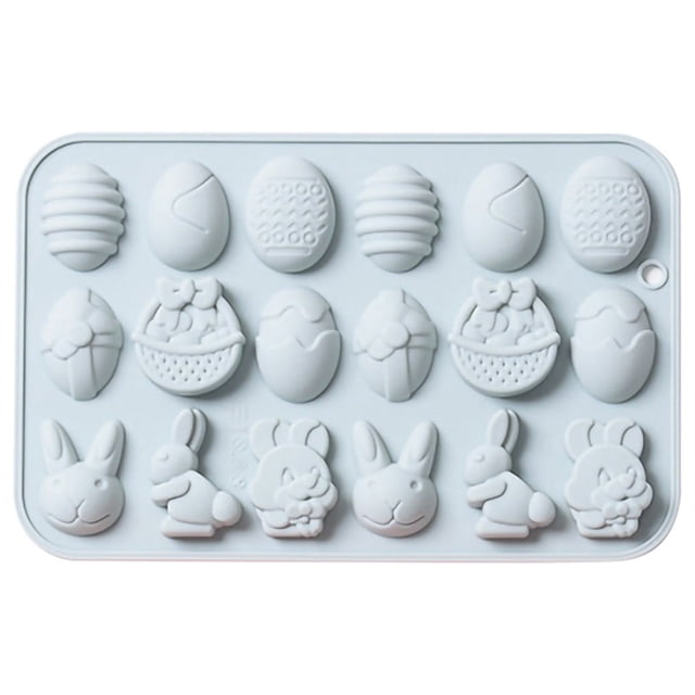 CEHVOM 18 Easter Bunny Chocolate Mold Ice Mold Silicone Cake Mould Clearance