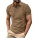 thumbnail image 2 of pstuiky camisetas de hombre, Camisa informal de verano de manga corta con cuello alto y botones para hombre camisas casuales para hombre s, 2 of 6