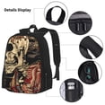 thumbnail image 3 of Balery Gothic Eastern Floral Skull Mochila escolar 3 en 1 para niños: mochila resistente con lonchera térmica y estuche para lápices. Mochila escolar para niños y niñas., 3 of 7