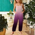 thumbnail image 2 of TBWNWG Stylish Casual Loose Fit Comfortable Breathable Soft Lightweight Versatile Girls Romper With Pockets Long Pants Jumpsuit for Everyday Outdoor Playwear,Sizes 5-6 Years, 2 of 5