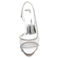 thumbnail image 3 of Women's High Heeled 4CM Pumps Lace Rhinestones Peep Toe Party Wedding Shoes Fashion, 3 of 6