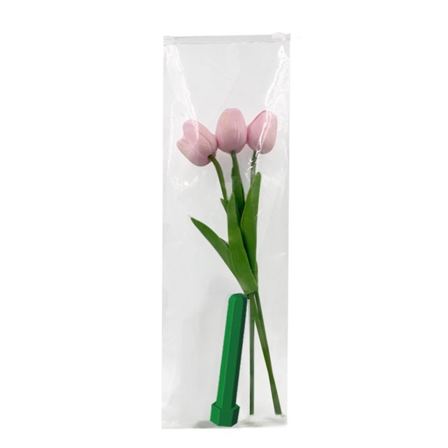 Lámpara de mesa simulada con 3 luces LED de tulipán para decoración de café (B)