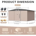 thumbnail image 2 of 12x10 FT Outdoor Storage Shed,Metal Yard Sheds with Lockable Door&Doors Vents for  Backyard Patio Lawn, 2 of 8