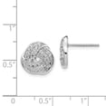 thumbnail image 5 of Auriga 14k White Gold Diamond Love Knot Stud Earrings for Women (L- 0.48 inch, W- 0.48 inch), 5 of 6