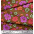 thumbnail image 3 of Soimoi Rayon Fabric Artistic Floral Print Sewing Fabric Yard 56 Inch Wide, 3 of 3